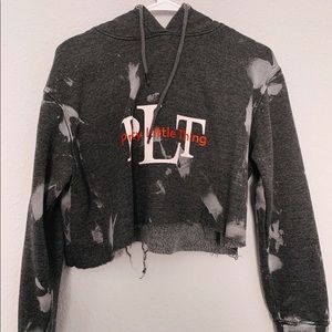 Black Pretty Little Thing Cropped Hoodie